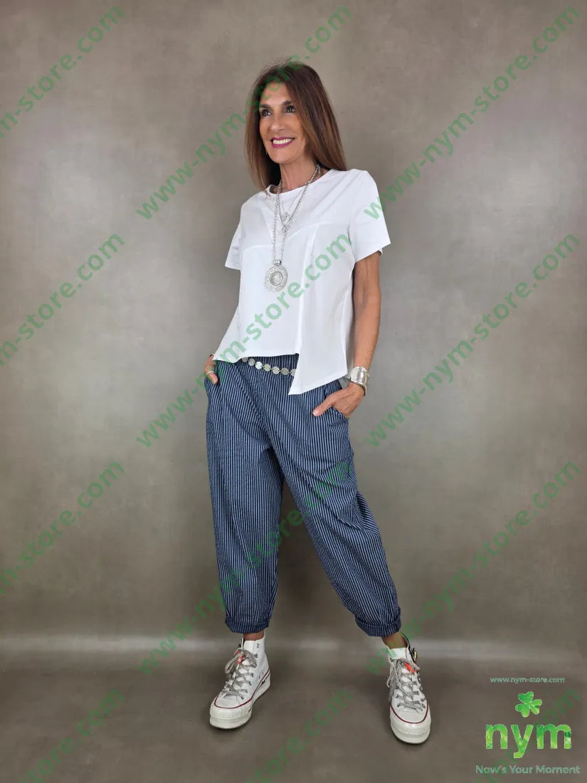pantalone imbuto striped 98co2ea - PANTALONE