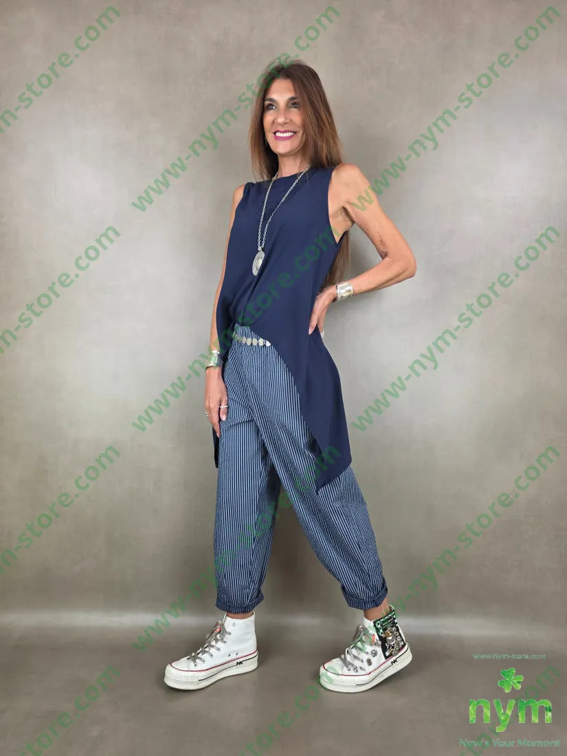 pantalone imbuto striped 98co2ea - PANTALONE