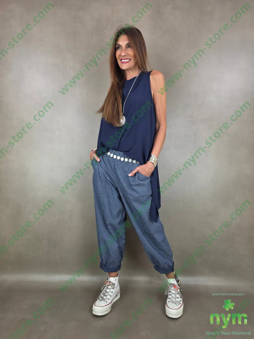pantalone imbuto striped 98co2ea - PANTALONE