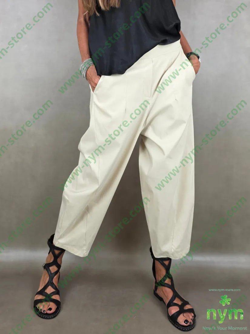 pantalone imbuto viscosa asola 70vi24ny6ea - U / SABBIA / PE26 - PANTALONE