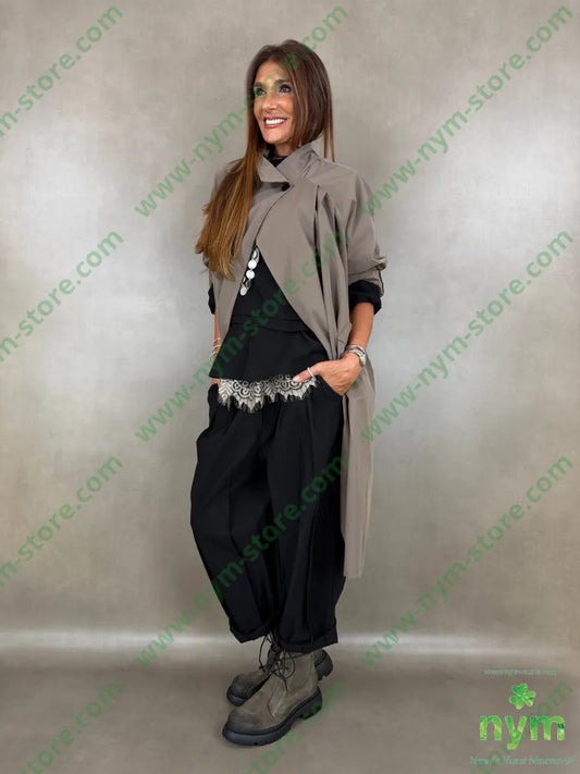 pantalone in bengalina pinces cucite 79vi19ny2ea - PANTALONE