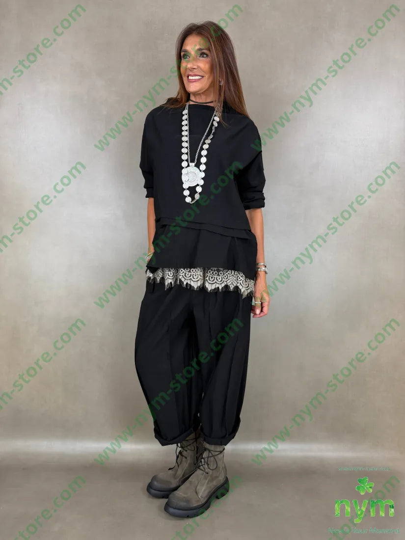 pantalone in bengalina pinces cucite 79vi19ny2ea - PANTALONE