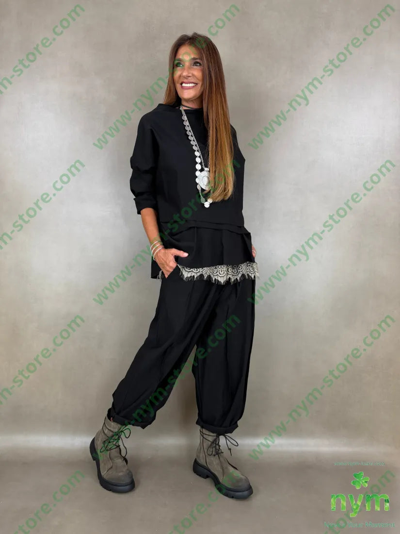 pantalone in bengalina pinces cucite 79vi19ny2ea - PANTALONE
