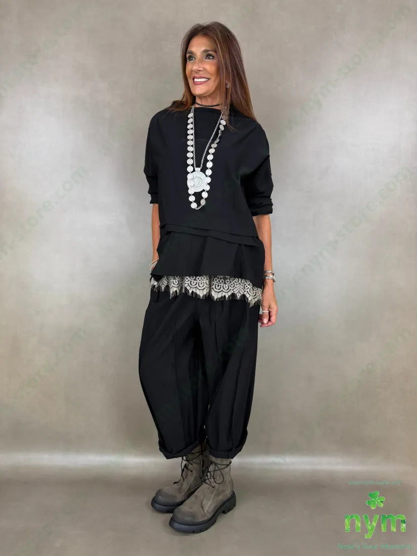 pantalone in bengalina pinces cucite 79vi19ny2ea - PANTALONE