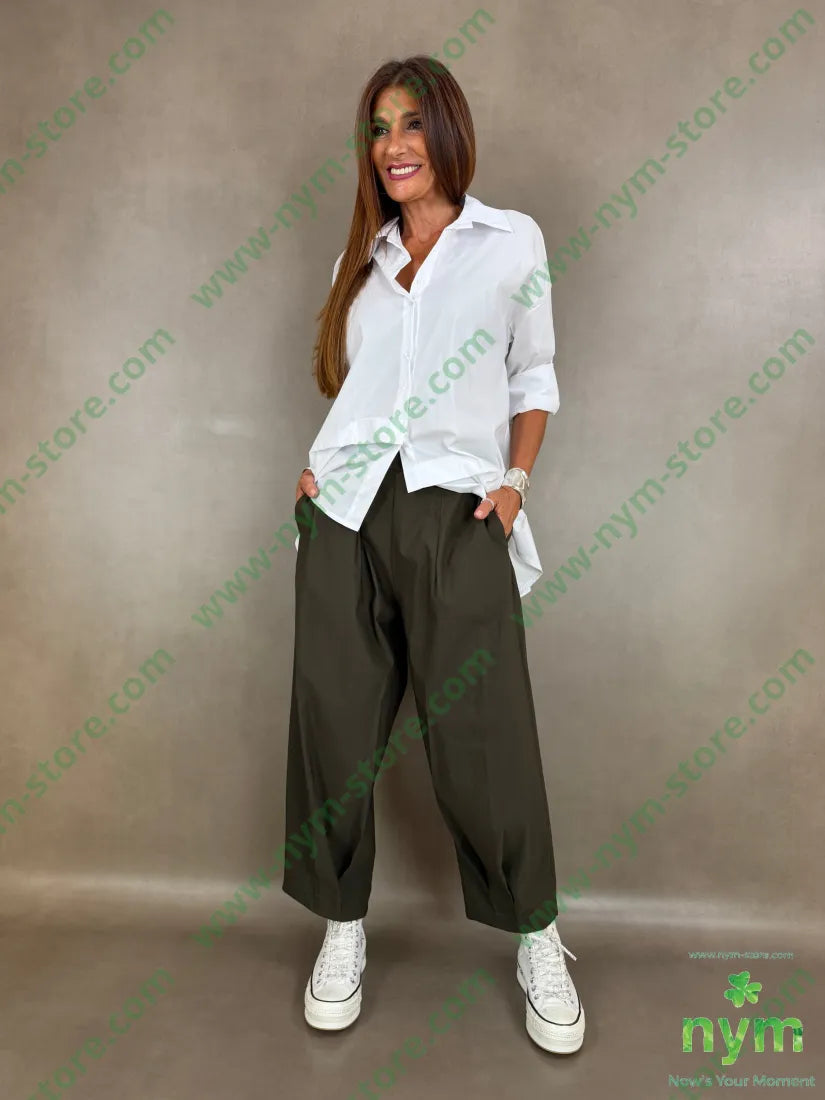 pantalone in bengalina pinces fondo 79vi19ny2ea - PANTALONE