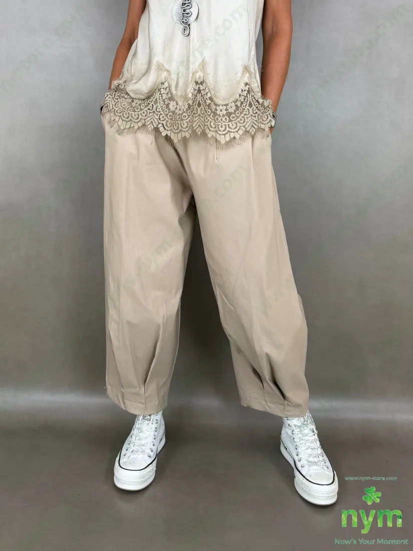 pantalone in bengalina pinces fondo 79vi19ny2ea - PANTALONE