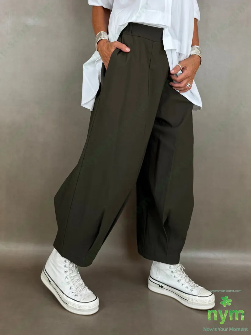 pantalone in bengalina pinces fondo 79vi19ny2ea - PANTALONE