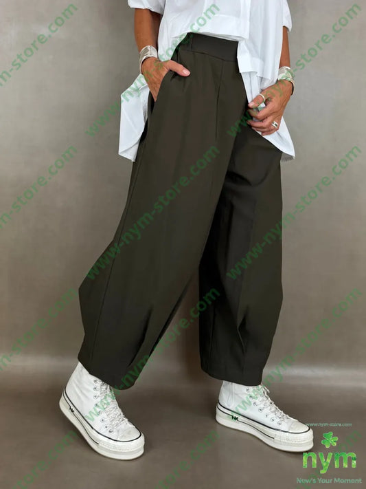 pantalone in bengalina pinces fondo 79vi19ny2ea - PANTALONE