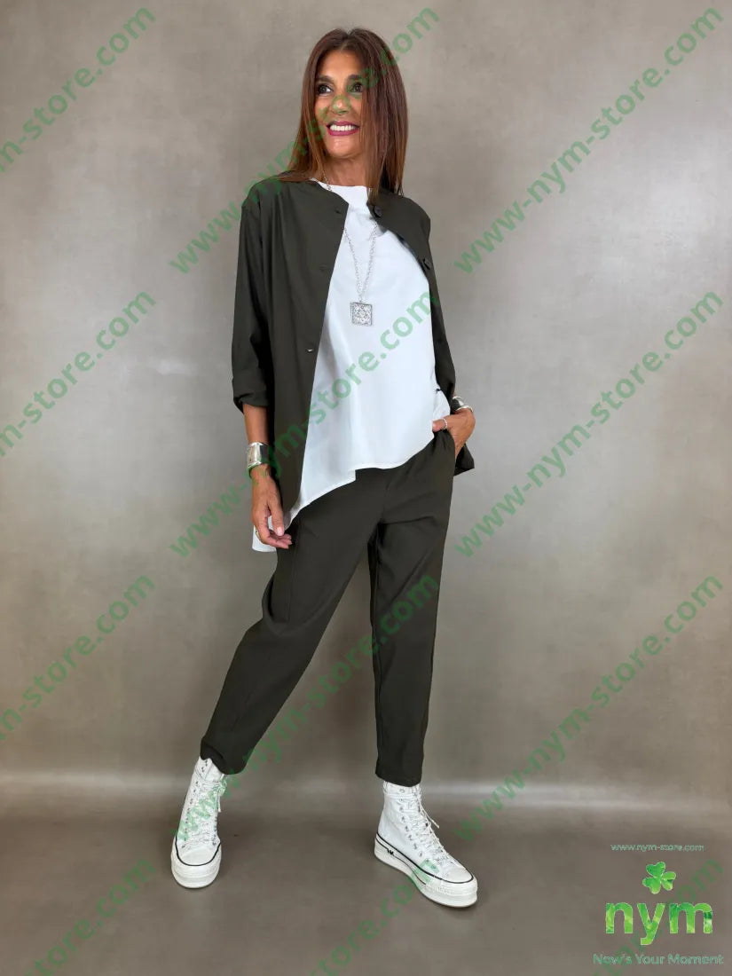 pantalone in bengalina una tasca 79vi19ny2ea - PANTALONE