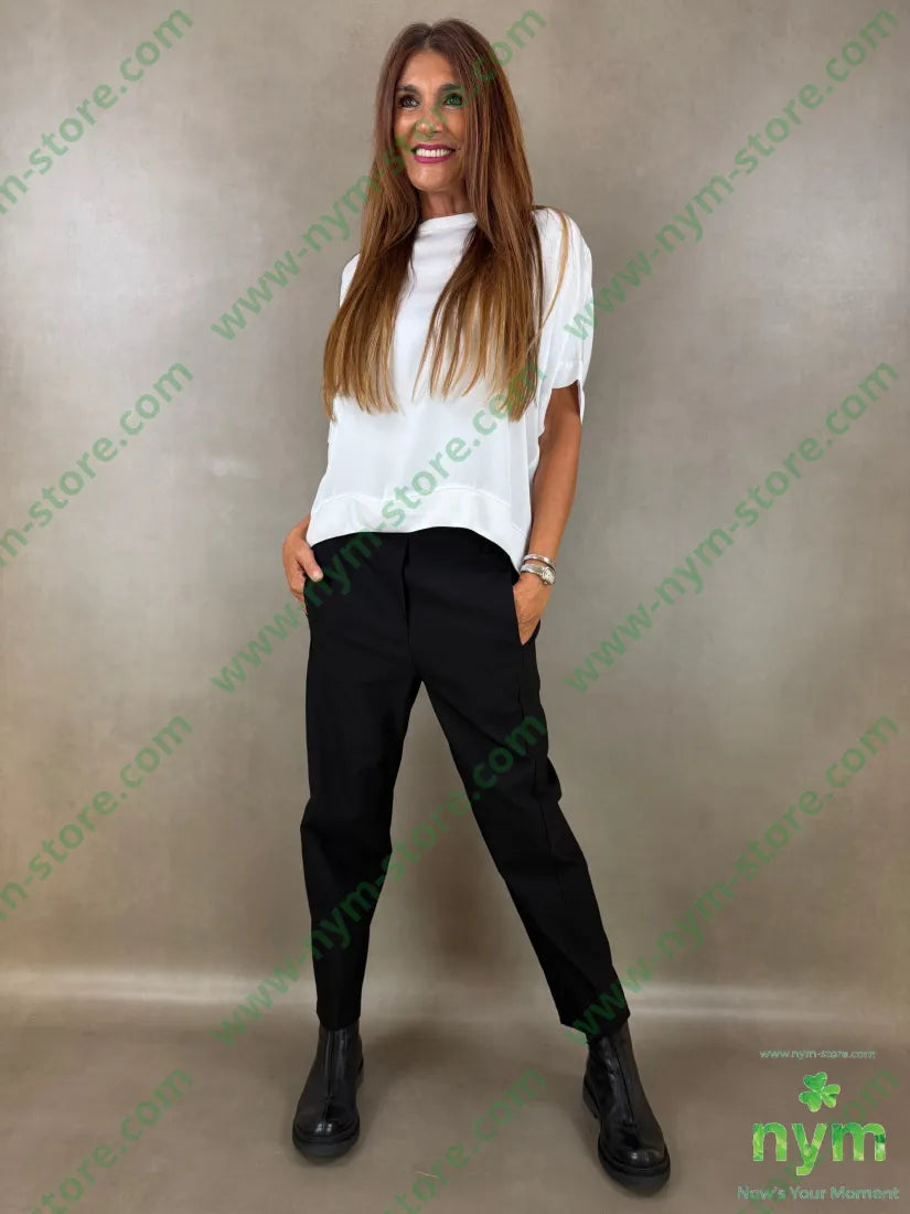pantalone in bengalina una tasca 79vi19ny2ea - PANTALONE