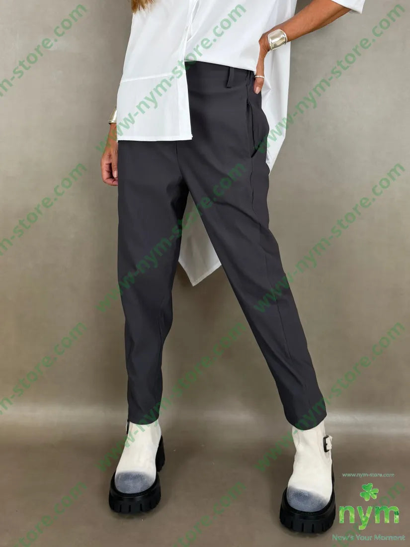 pantalone in bengalina una tasca 79vi19ny2ea - U / ANTRACITE / AI26 - PANTALONE