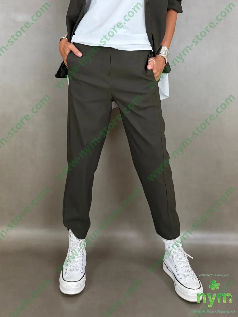 pantalone in bengalina una tasca 79vi19ny2ea - U / MILITARE / AI26 - PANTALONE