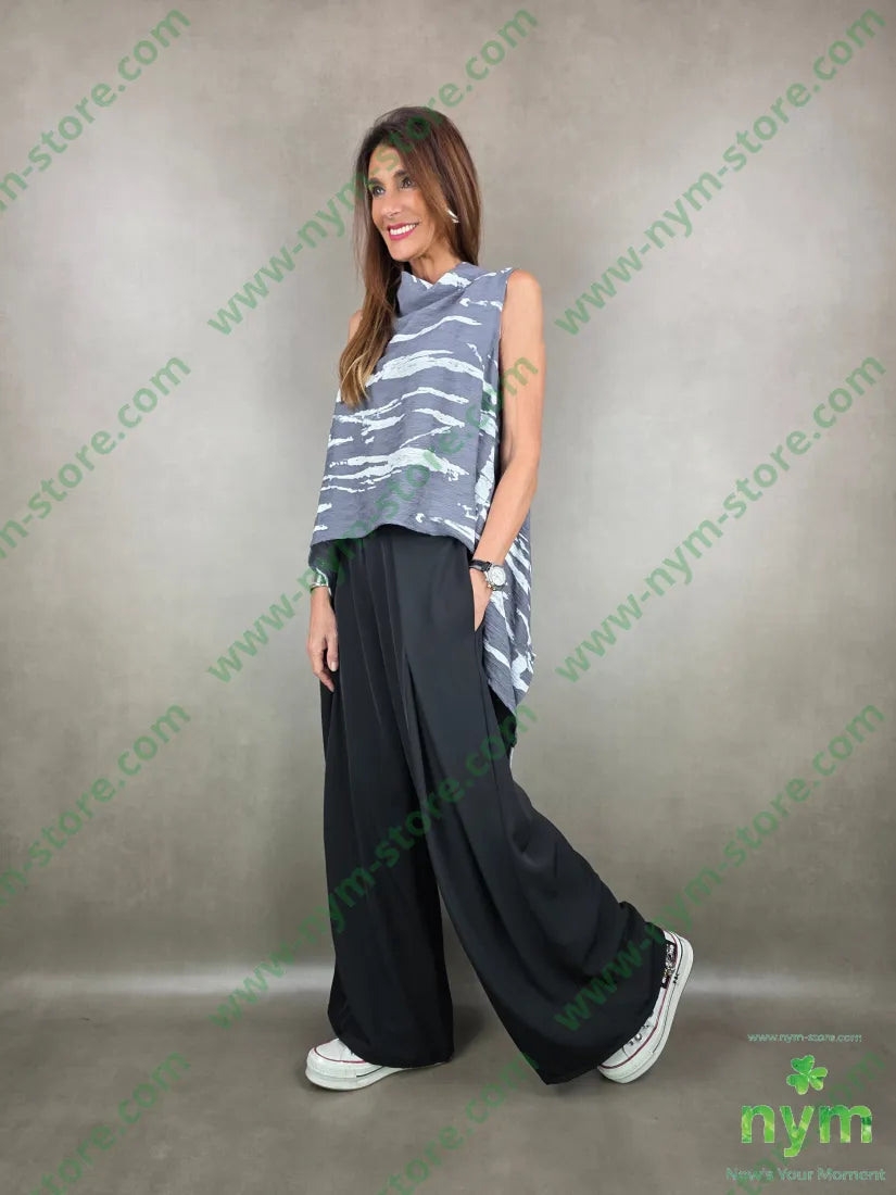 pantalone in crepes a palazzo 96pl4ea PANTALONE