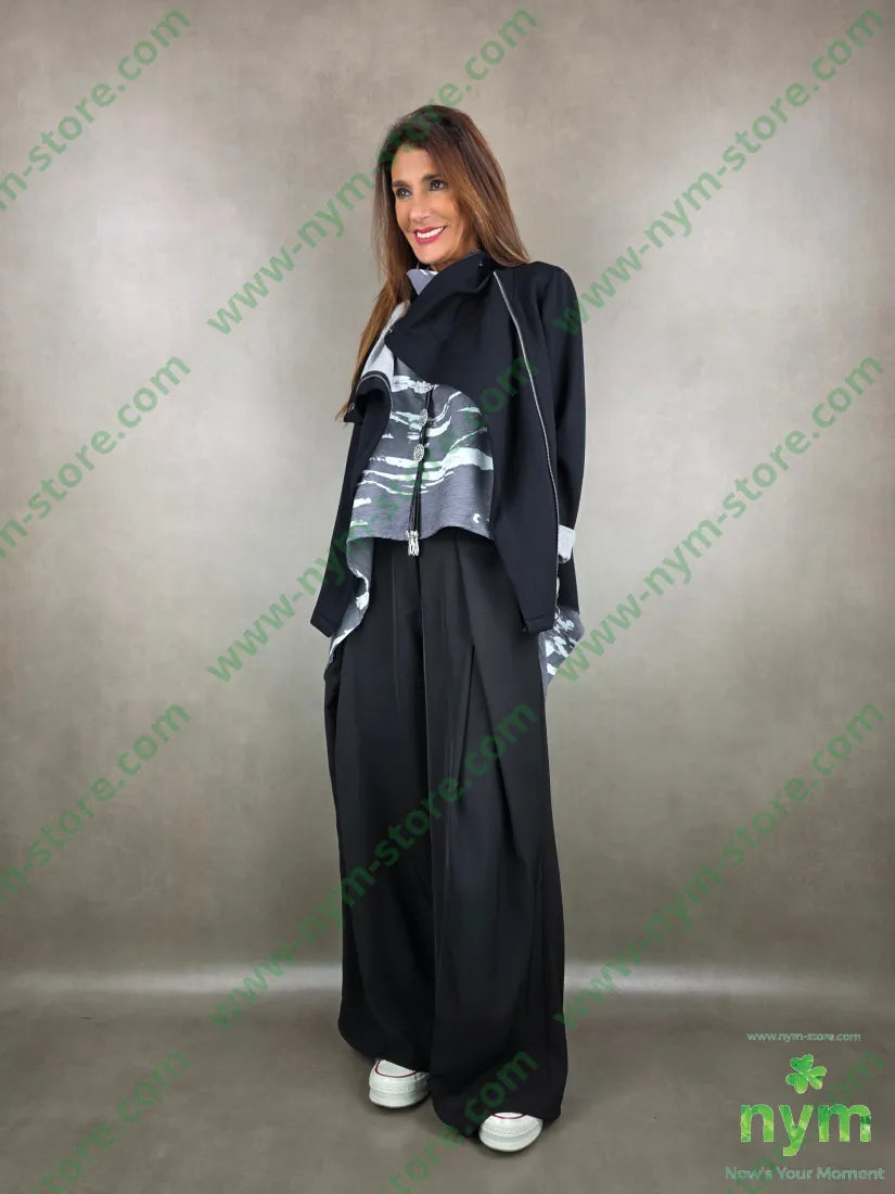 pantalone in crepes a palazzo 96pl4ea PANTALONE