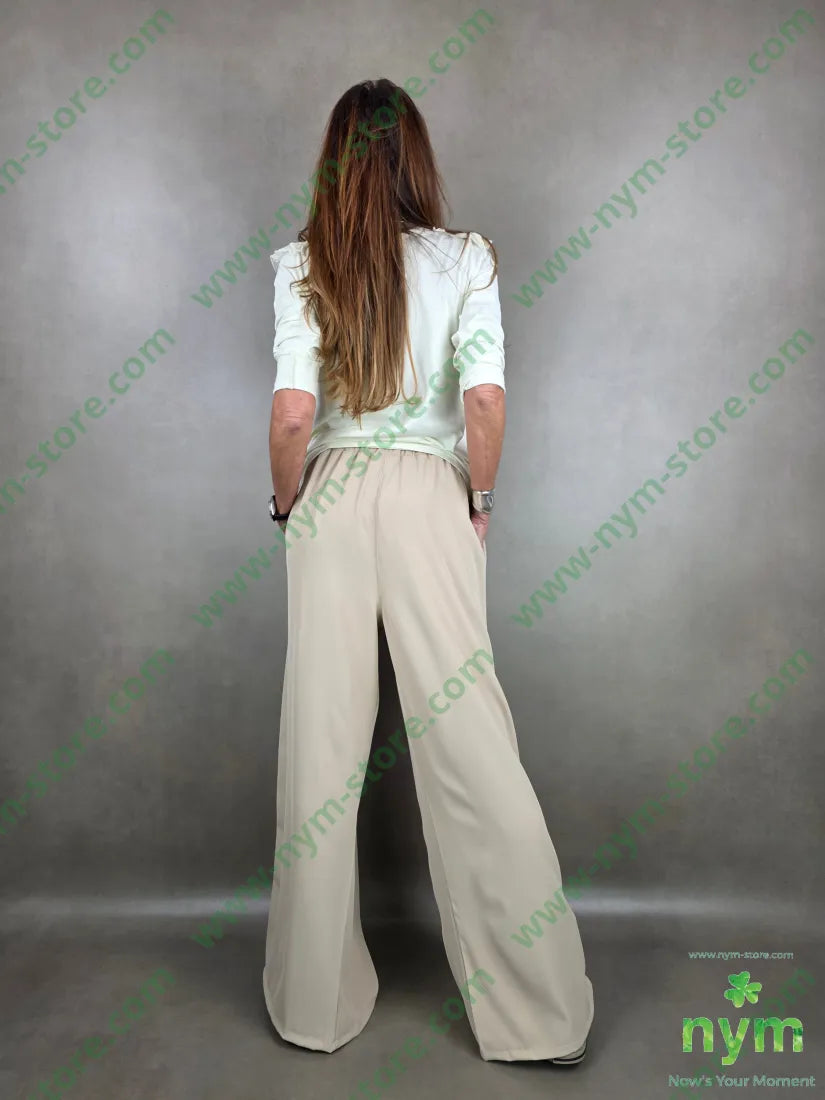pantalone in crepes a palazzo 96pl4ea PANTALONE