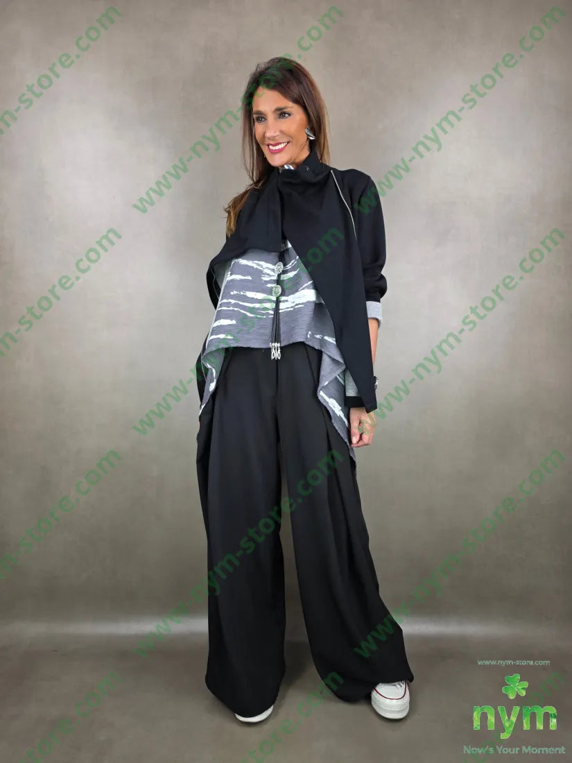 pantalone in crepes a palazzo 96pl4ea PANTALONE