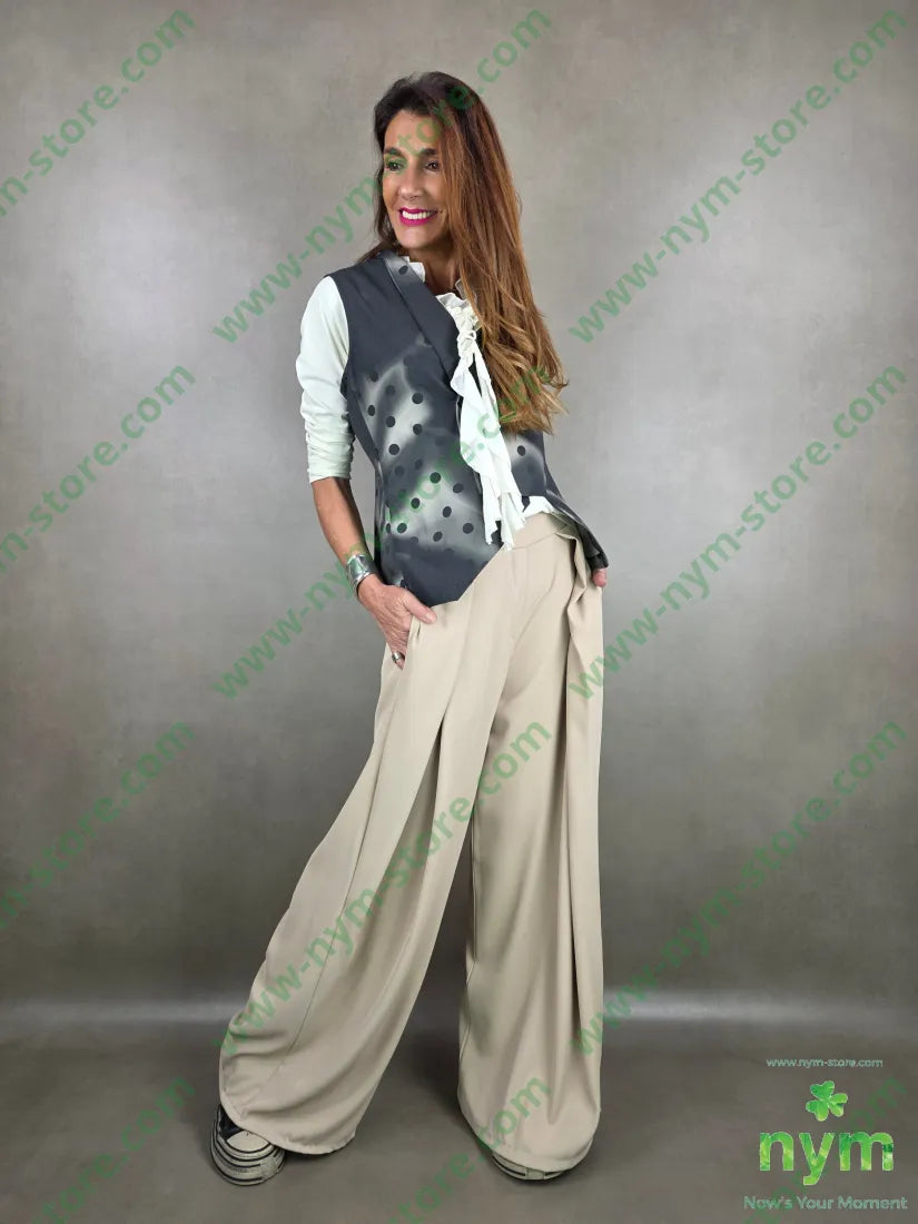 pantalone in crepes a palazzo 96pl4ea PANTALONE