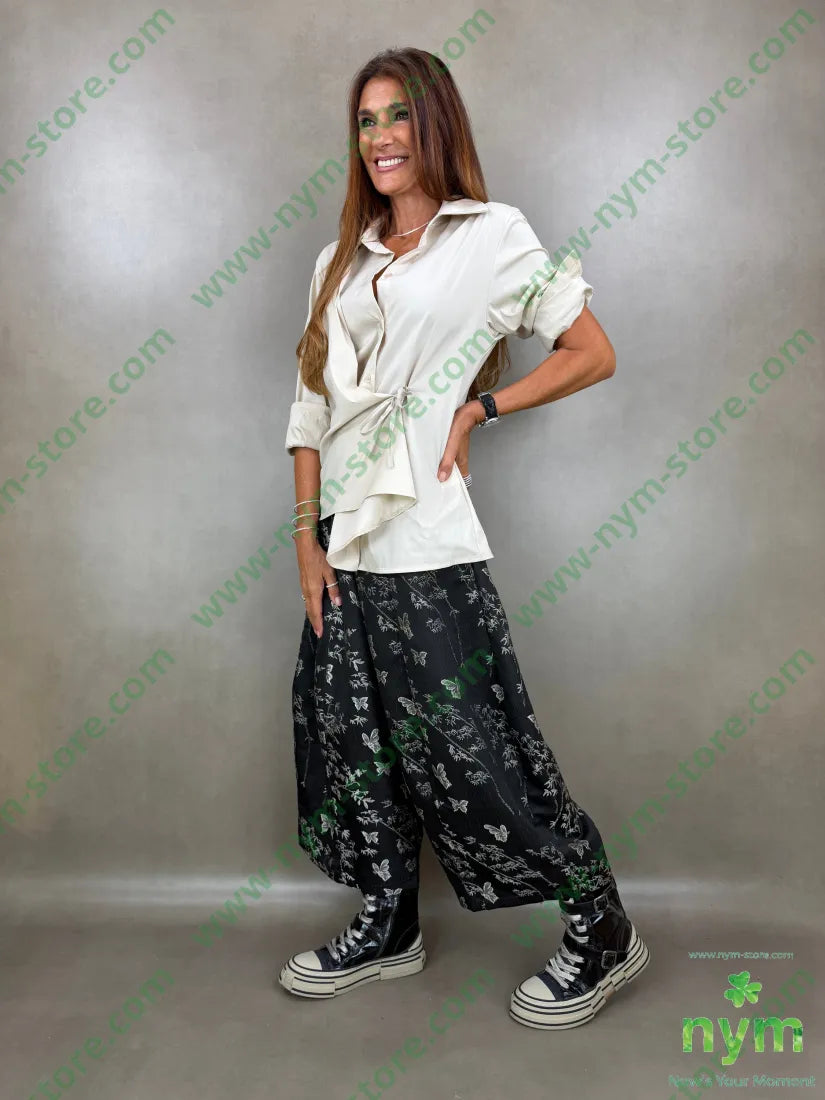 pantalone jacquard farfalle 85pl10vi5ea - U / NERO / AI26 - PANTALONE