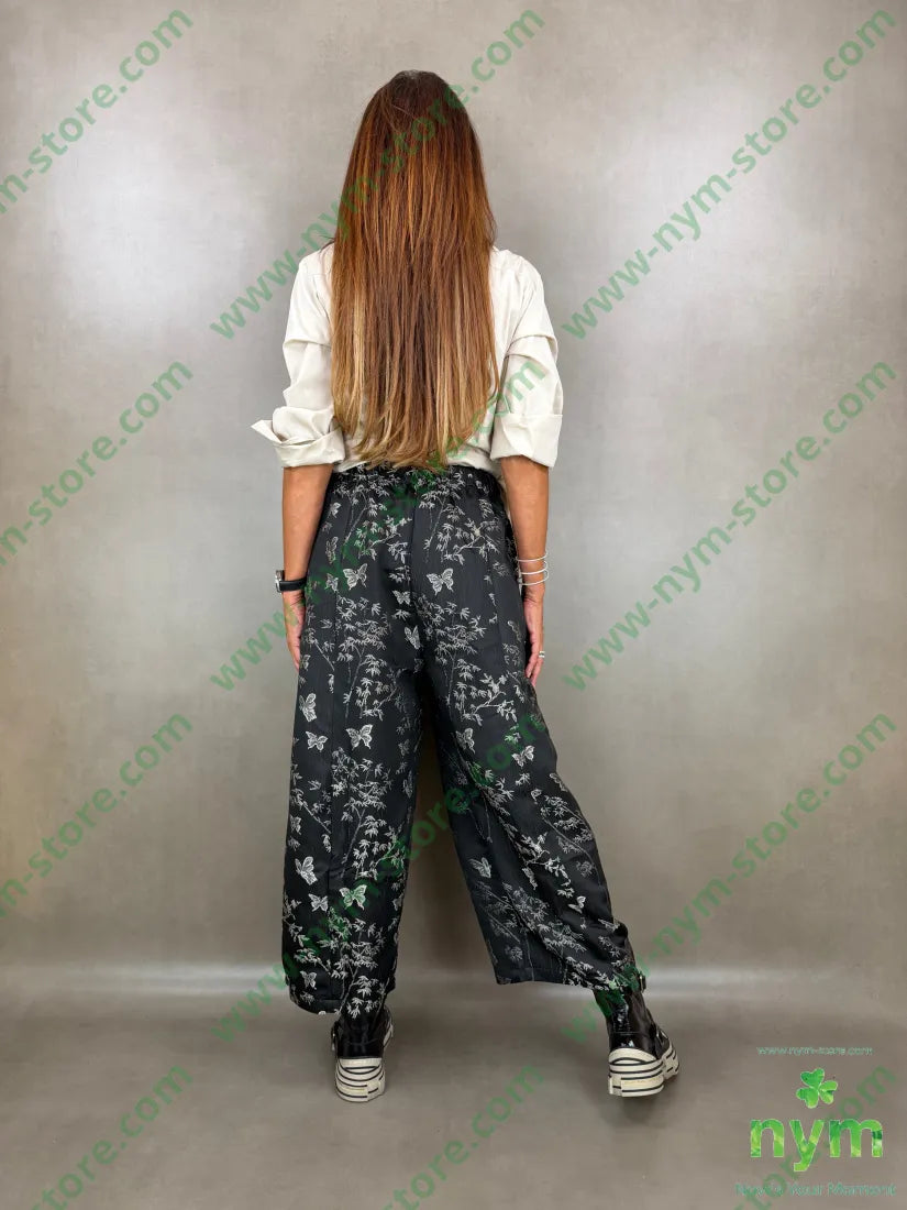 pantalone jacquard farfalle 85pl10vi5ea - U / NERO / AI26 - PANTALONE