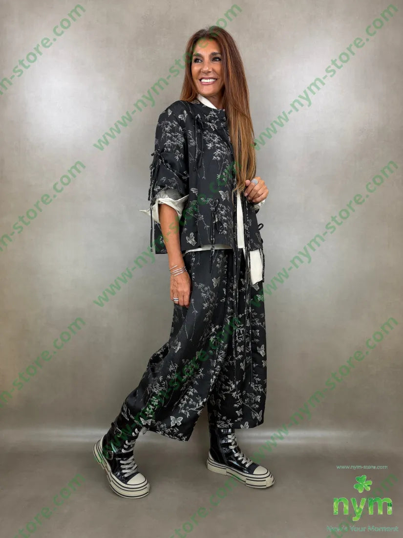 pantalone jacquard farfalle 85pl10vi5ea - U / NERO / AI26 - PANTALONE