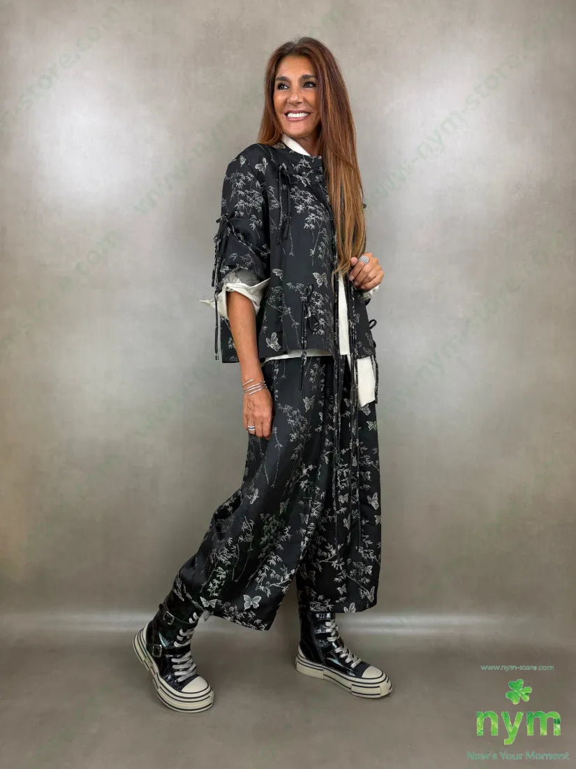 pantalone jacquard farfalle 85pl10vi5ea - U / NERO / AI26 - PANTALONE