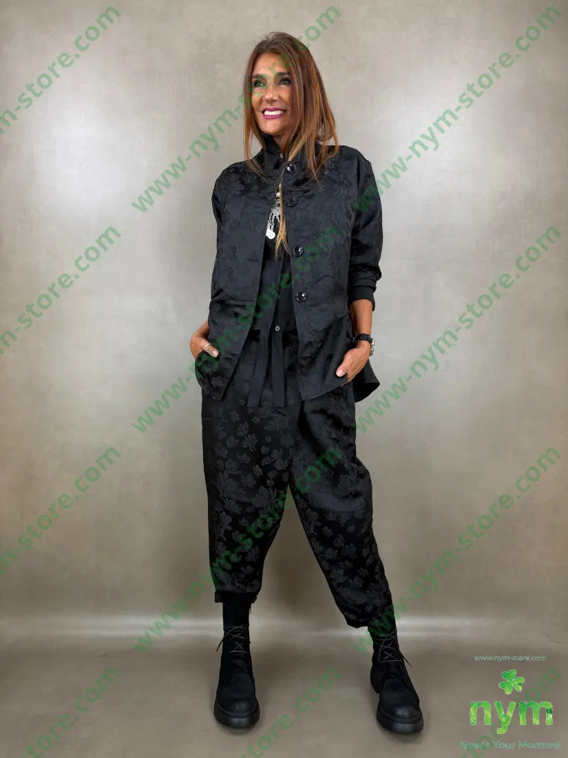 pantalone jacquard lucido con fiocco 85pl10vi5ea - U / NERO / AI26 - PANTALONE