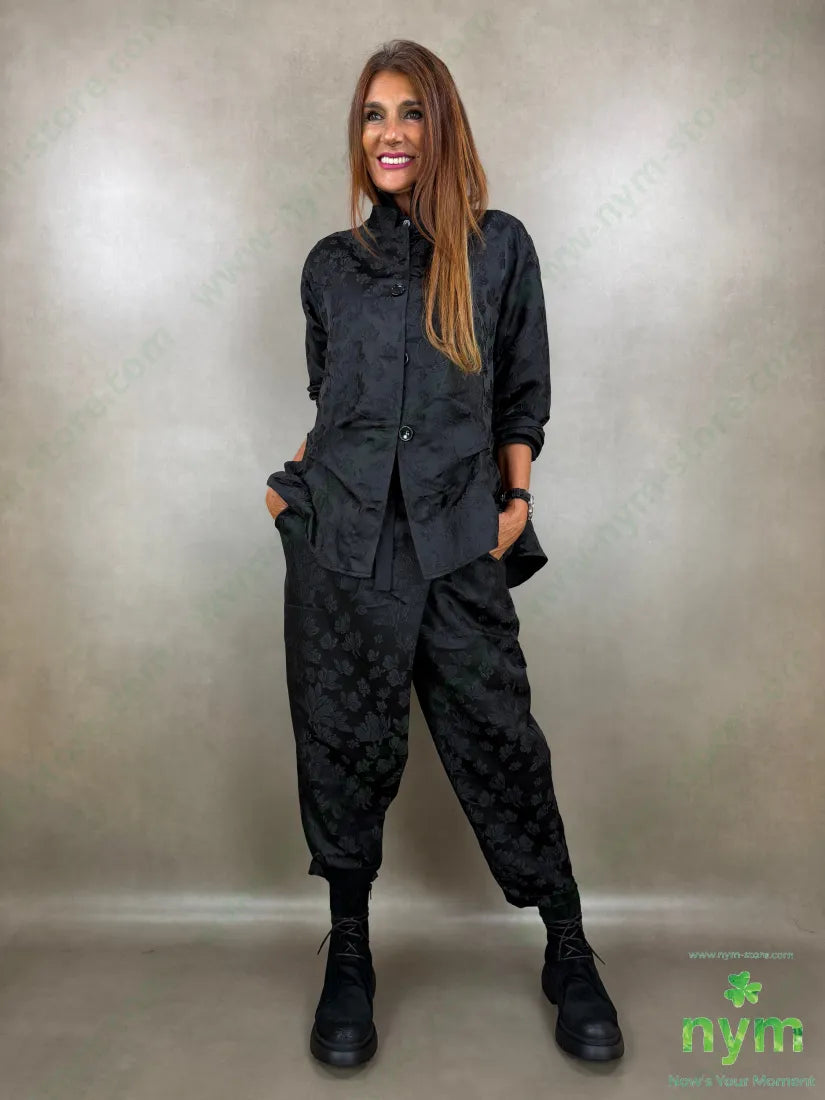 pantalone jacquard lucido con fiocco 85pl10vi5ea - U / NERO / AI26 - PANTALONE