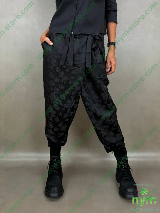 pantalone jacquard lucido con fiocco 85pl10vi5ea - U / NERO / AI26 - PANTALONE