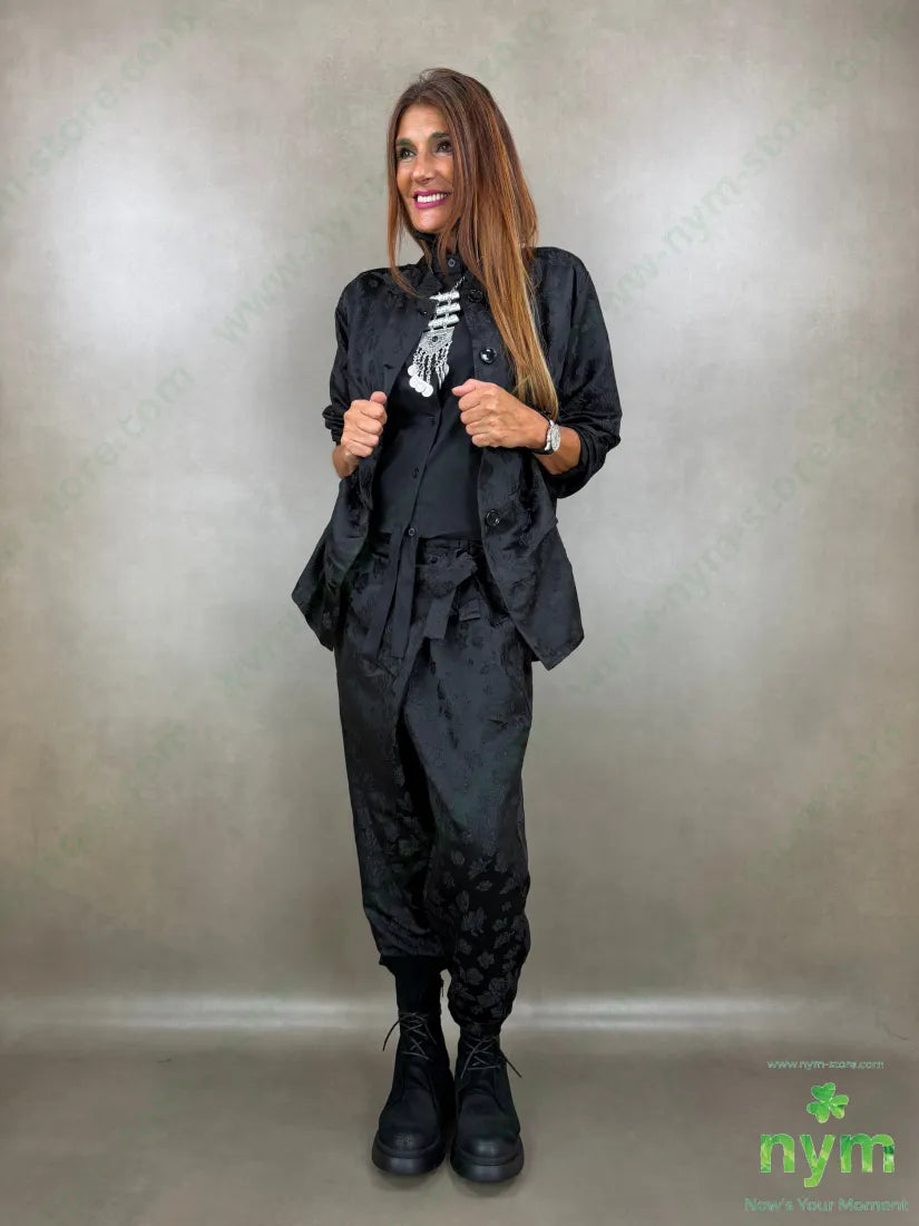 pantalone jacquard lucido con fiocco 85pl10vi5ea - U / NERO / AI26 - PANTALONE