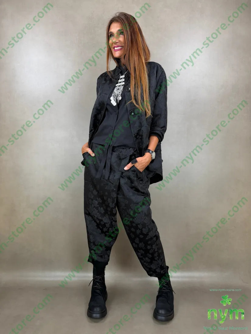 pantalone jacquard lucido con fiocco 85pl10vi5ea - U / NERO / AI26 - PANTALONE