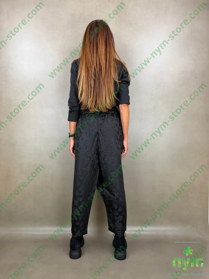 pantalone jacquard lucido con fiocco 85pl10vi5ea - U / NERO / AI26 - PANTALONE