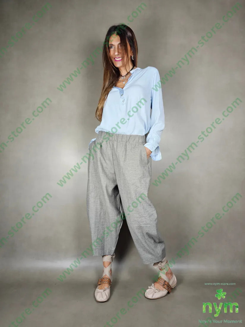 pantalone lino ad anfora 51pl40co9li PANTALONE