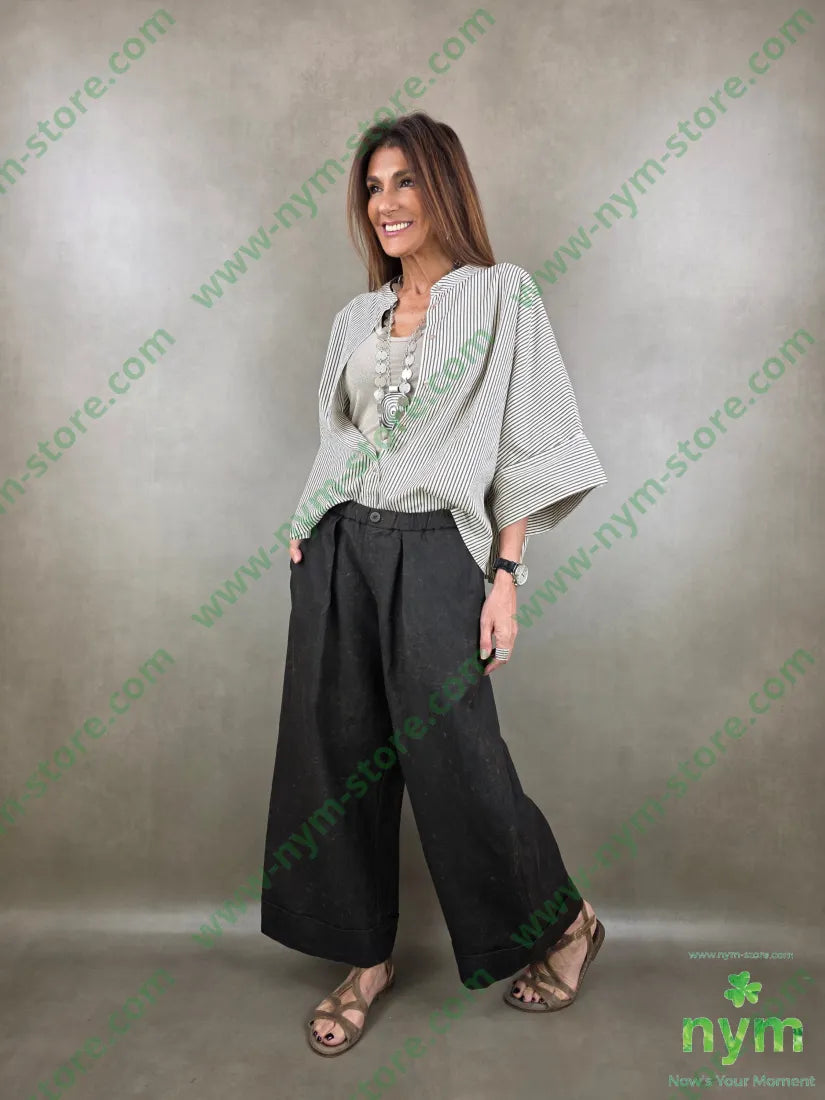 pantalone lyoncell effetto pelle invecchiata 93ly7li - U / MARRONE / PE26 - PANTALONE