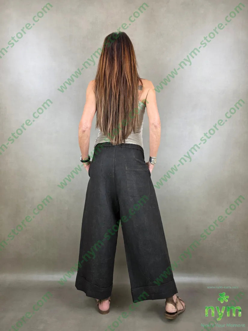 pantalone lyoncell effetto pelle invecchiata 93ly7li - U / MARRONE / PE26 - PANTALONE