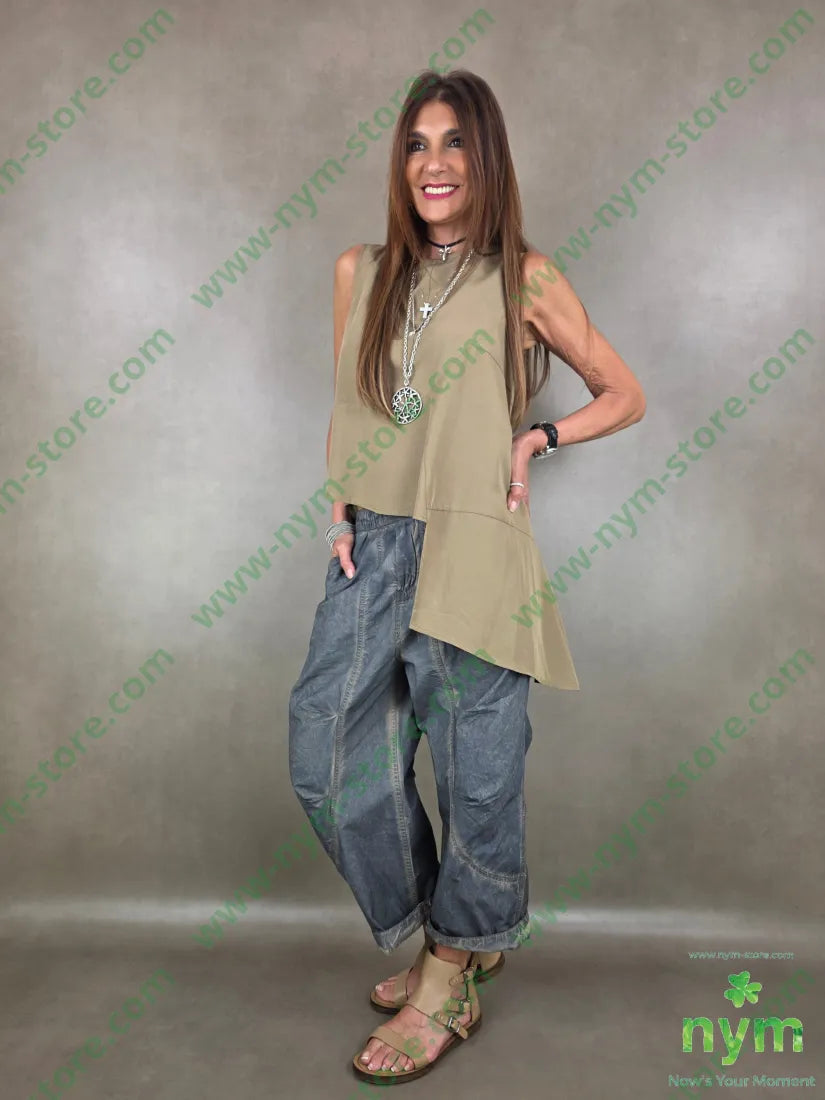 pantalone maltinto cotone 100co - U / BLU / PE26 - PANTALONE