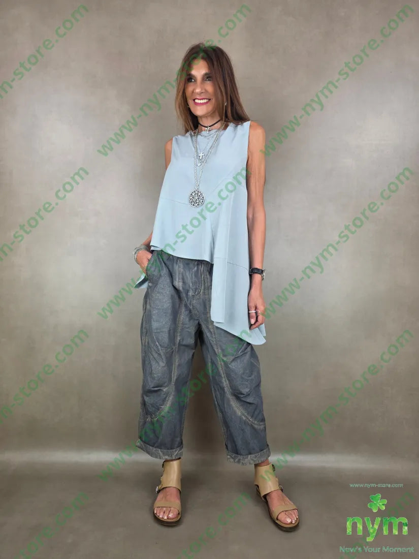 pantalone maltinto cotone 100co - U / BLU / PE26 - PANTALONE
