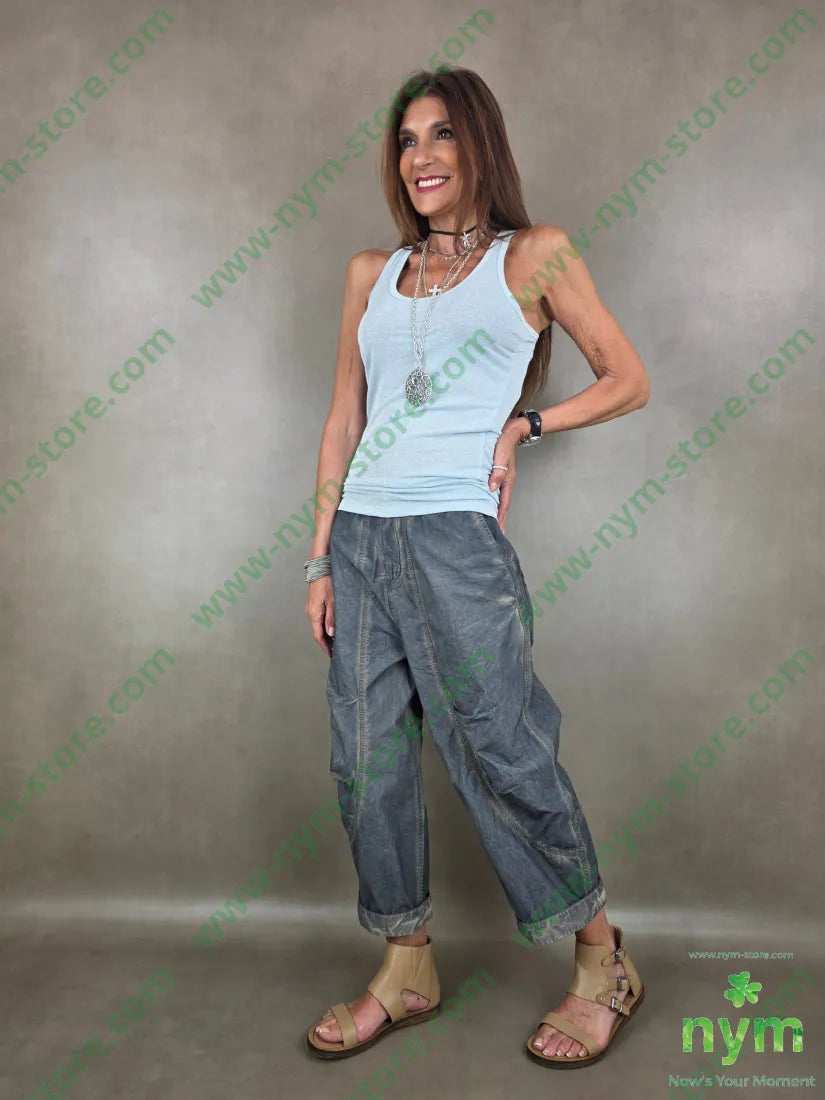 pantalone maltinto cotone 100co - U / BLU / PE26 - PANTALONE
