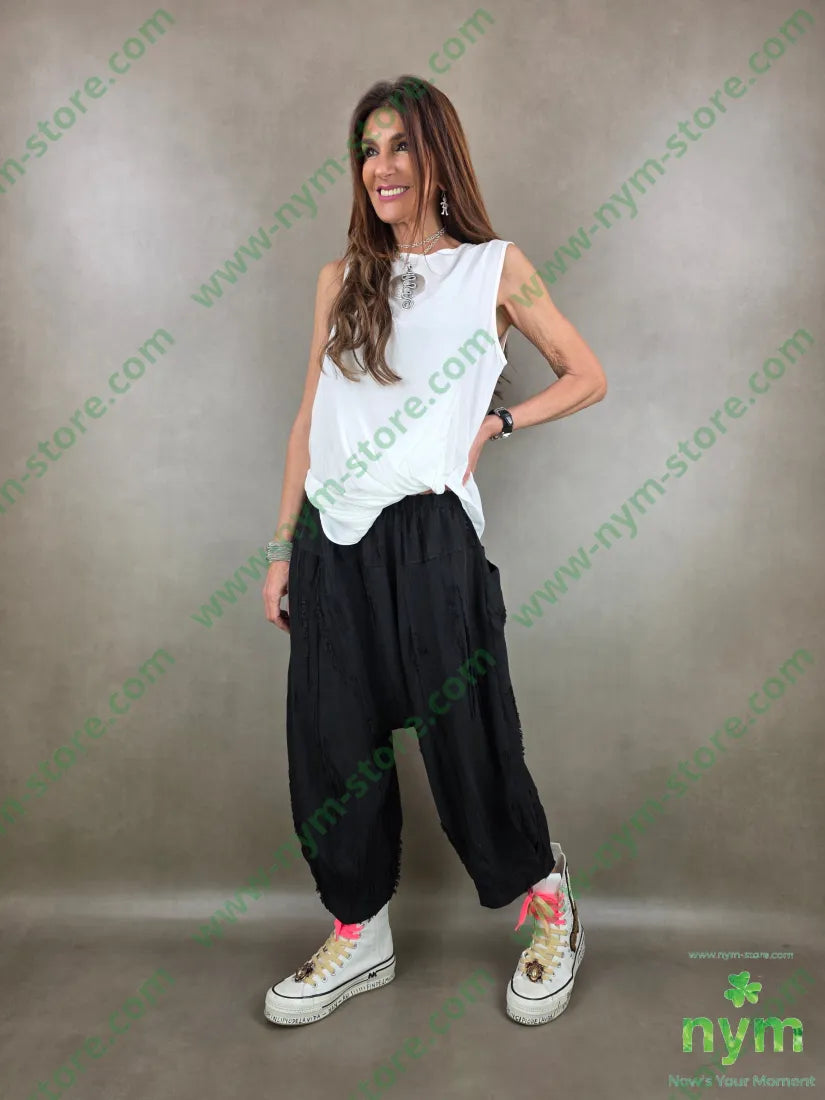 pantalone maltinto destroyed 50tc35vi15li - PANTALONE