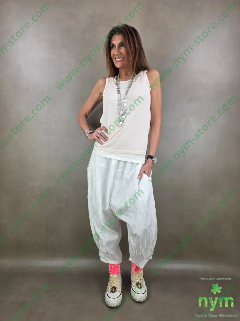 pantalone maltinto destroyed 50tc35vi15li - PANTALONE