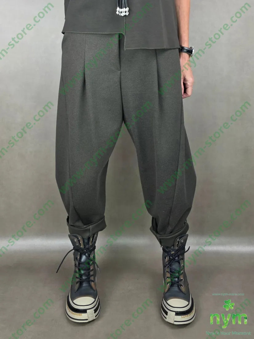 pantalone mano calda dettaglio imbuto 65vi30ny5ea U / MILITARE / AI25 PANTALONE