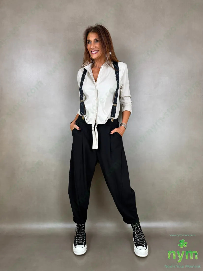 Pantalone mano calda tasche asola dietro 65co30pa5ea - U / NERO / AI26 - PANTALONE