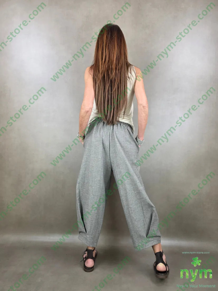 pantalone melange due pinces fondo 40co51pl9li - U / FANGO C. / PE26 - PANTALONE