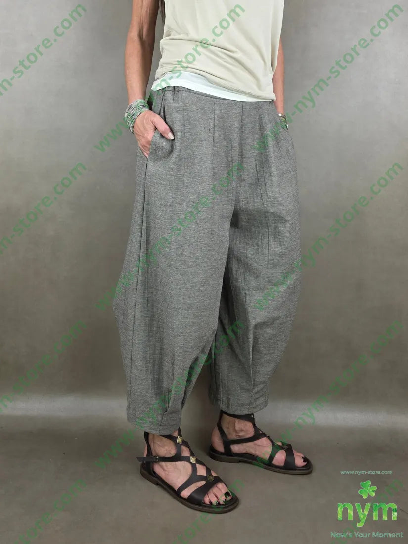 pantalone melange due pinces fondo 40co51pl9li - U / FANGO C. / PE26 - PANTALONE