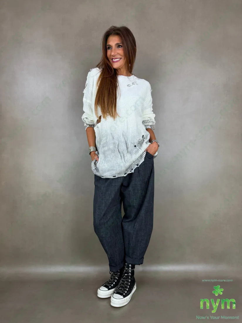 pantalone melange tasche asola 65vi30ny5ea - PANTALONE