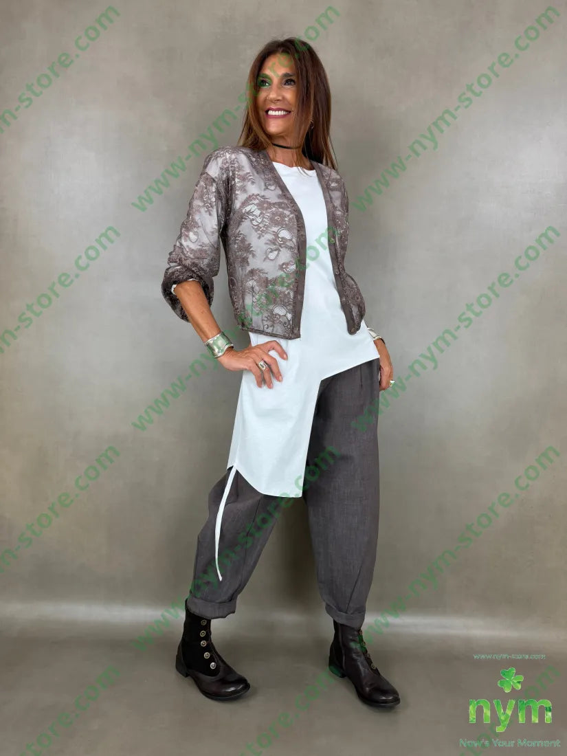 pantalone melange tasche asola 65vi30ny5ea - PANTALONE