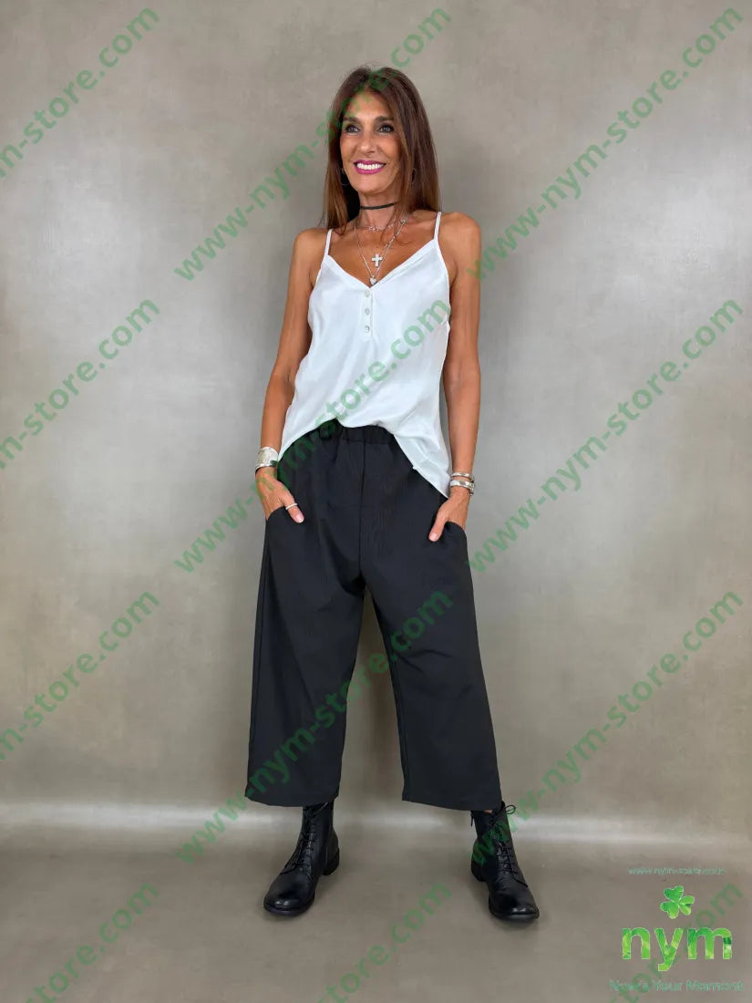 pantalone micro gessato 64pl30vi6ea - U / NERO / AI26 - PANTALONE