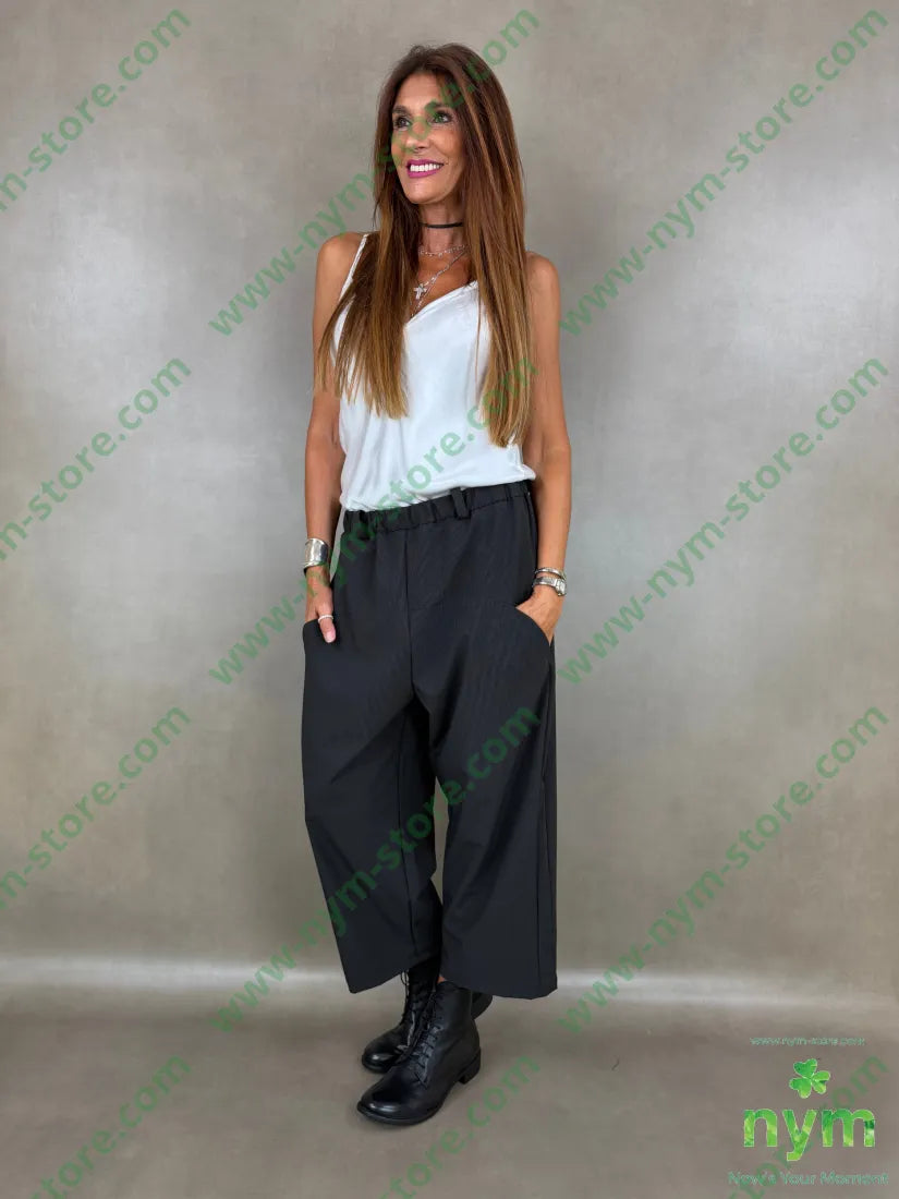 pantalone micro gessato 64pl30vi6ea - U / NERO / AI26 - PANTALONE