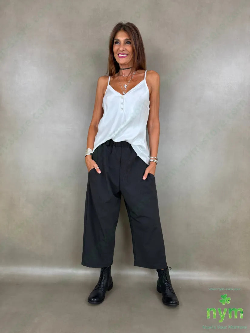 pantalone micro gessato 64pl30vi6ea - U / NERO / AI26 - PANTALONE