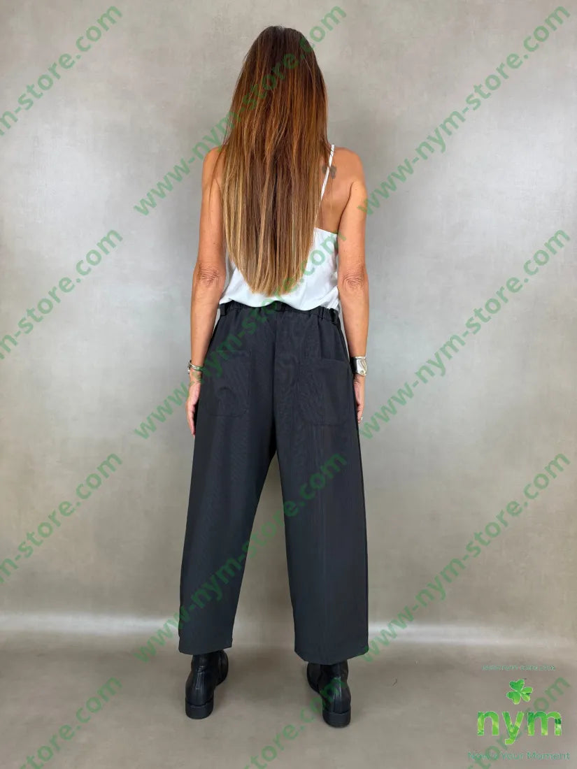 pantalone micro gessato 64pl30vi6ea - U / NERO / AI26 - PANTALONE