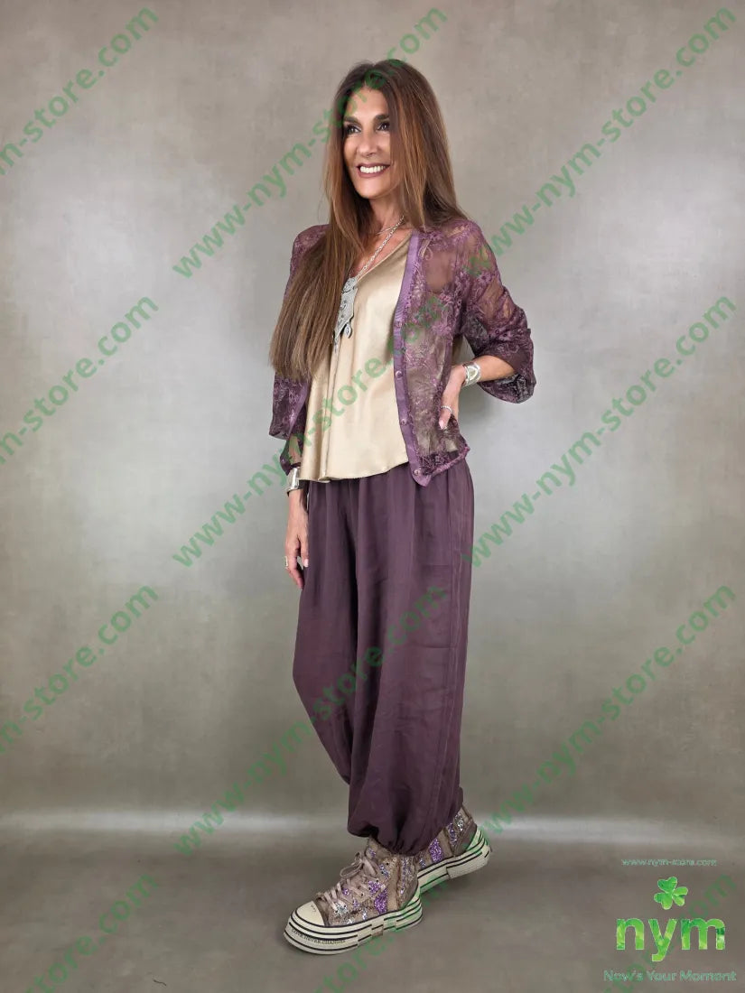 pantalone mussola ela fondo 54ly46vi - PANTALONE